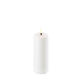 Smooth White Battery Pillar Candle, 15cm