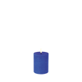 Royal Blue Rustic Candle, Battery, 10cm