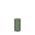 Olive Green Pillar Candle, 10cm, Battery