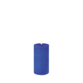 Royal Blue Rustic Pillar Candle, Battery, 15cm