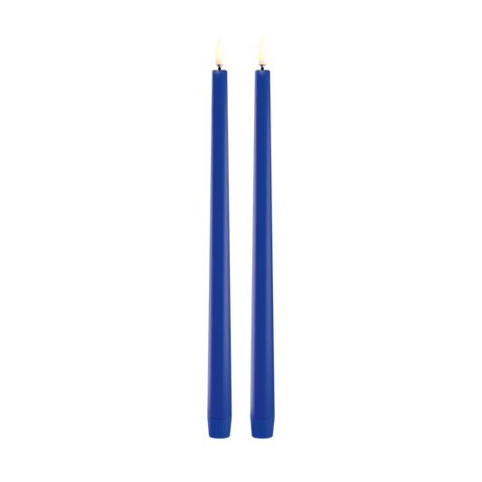 Royal Blue Taper Candle, 32cm, Battery