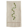 Saro Embroidered & Hemstitched Vine Guest Towel