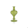 Venetian Spiral Turnip Shaped Vase, Green