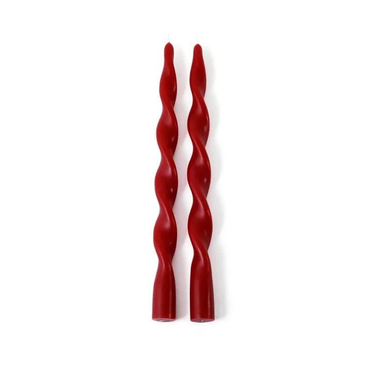 LumiAre Twist Candles, Set of Two, 12"