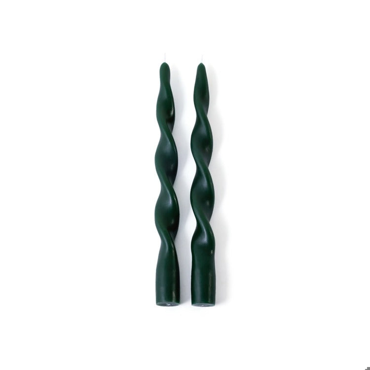 LumiAre Twist Candles, Set of Two, 10"