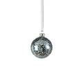 Confetti Glass Ball Ornament, Silver, 3.25"