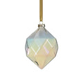 Faceted Glass Ornament, Clear Luster
