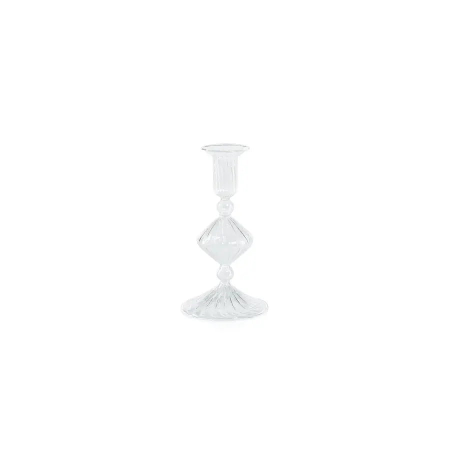 Candeliere Glass Taper Holder. 7"